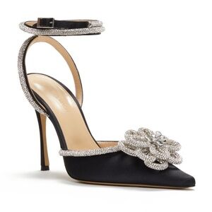 Mach & Mach
Crystal Flower Satin Pumps
